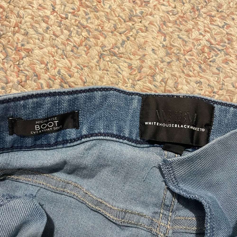 White House Black Market Denim Wide Leg Jeans - Picture 4 of 4